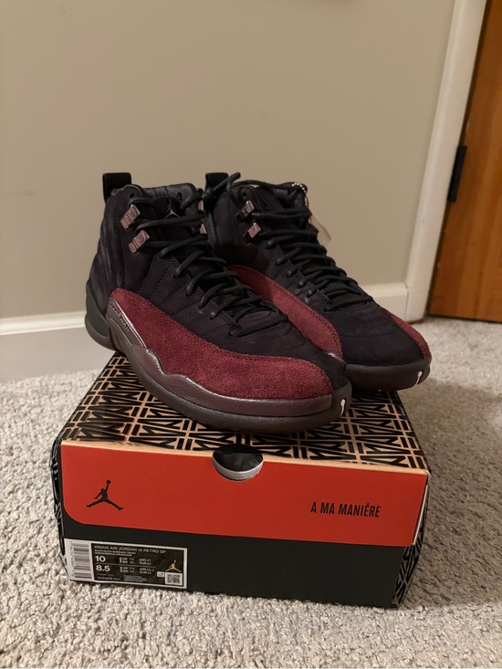 Jordan Shoes - Air Jordan 12 Retro 'A Ma Maniére' Women’s Sneakers - Black & Burgundy